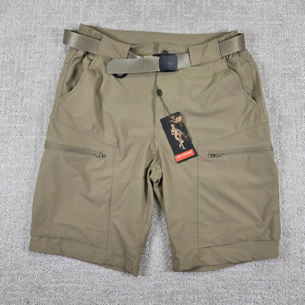 NWT Free Soldier Mens Cargo Hiking Shorts Mud Tan 30 Tactical Outdoor F.A.022201